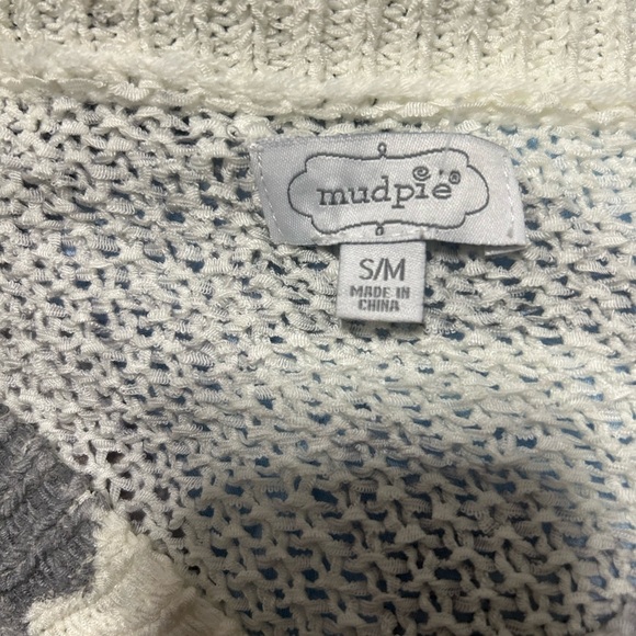 Mud Pie Scarlett Camo Ribbon Knit Sweater Size S/M - Picture 3 of 4